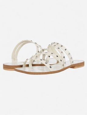 Dolce Vita Izabel Studded Slip-on Sandal Off White Stella